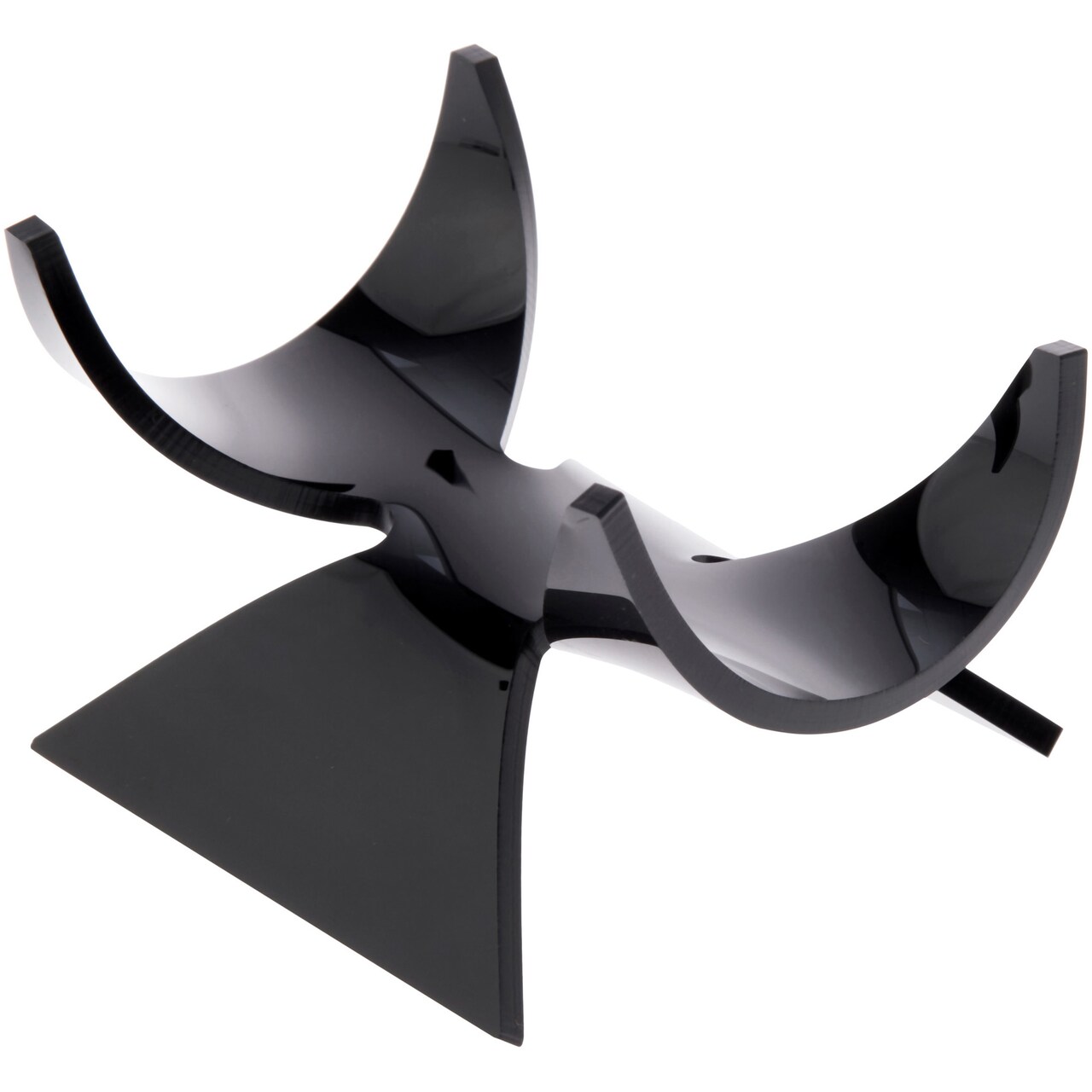 Plymor Black Acrylic Fossil, Mineral or Crystal Display Holder Stand, 1.75" H x 2.875" W x 2.375" D